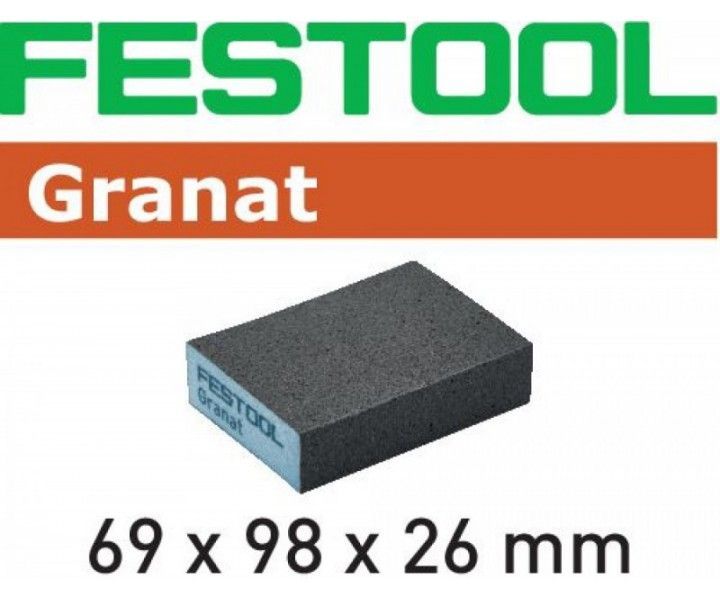 Фото Губка шлифовальная Festool Granat 120 CO, компл. из 6 шт. 69x98x26 120 CO GR/6 в интернет-магазине ToolHaus.ru